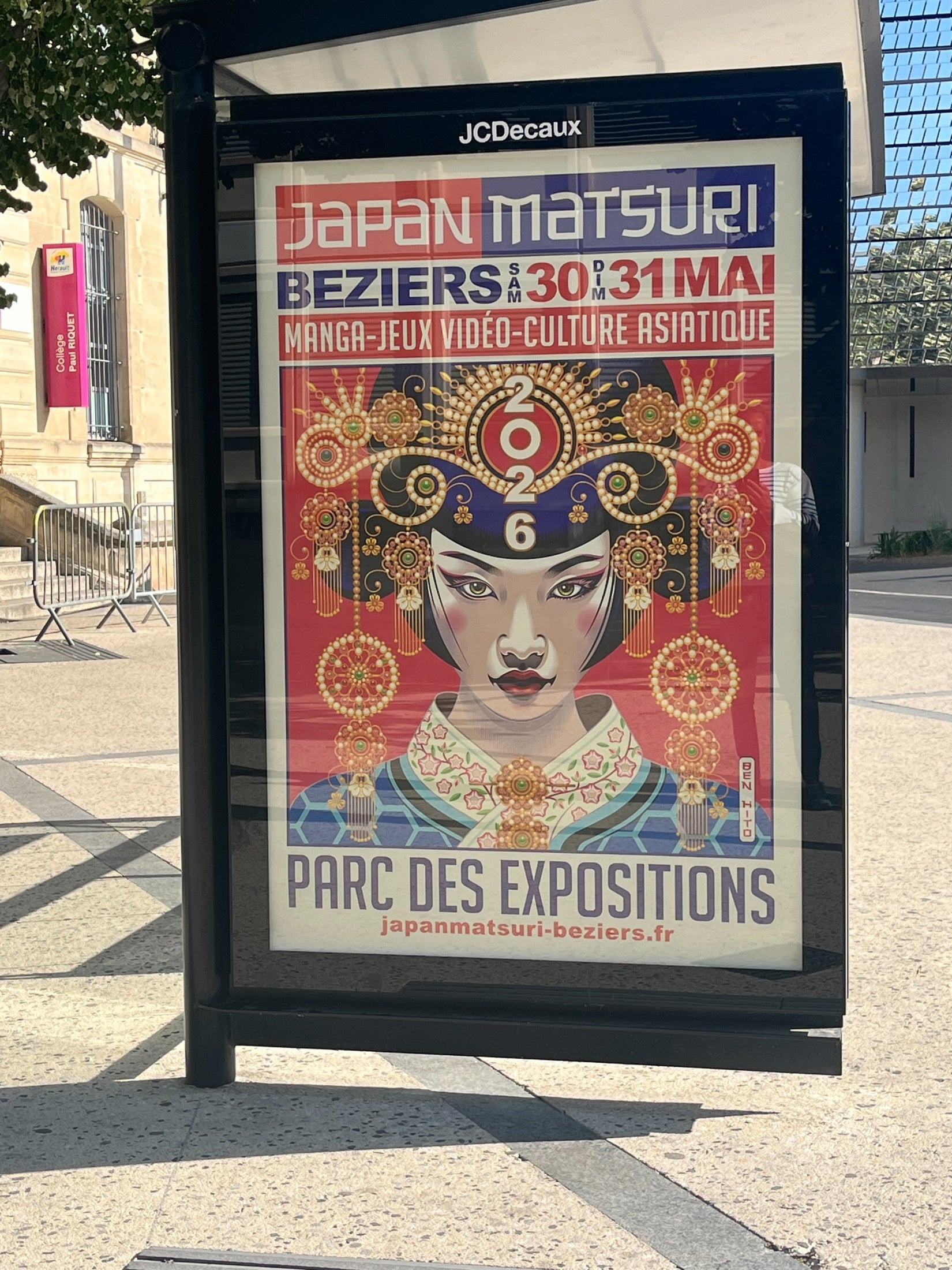 Affiche Japan Matsuri Béziers 2026 en ville